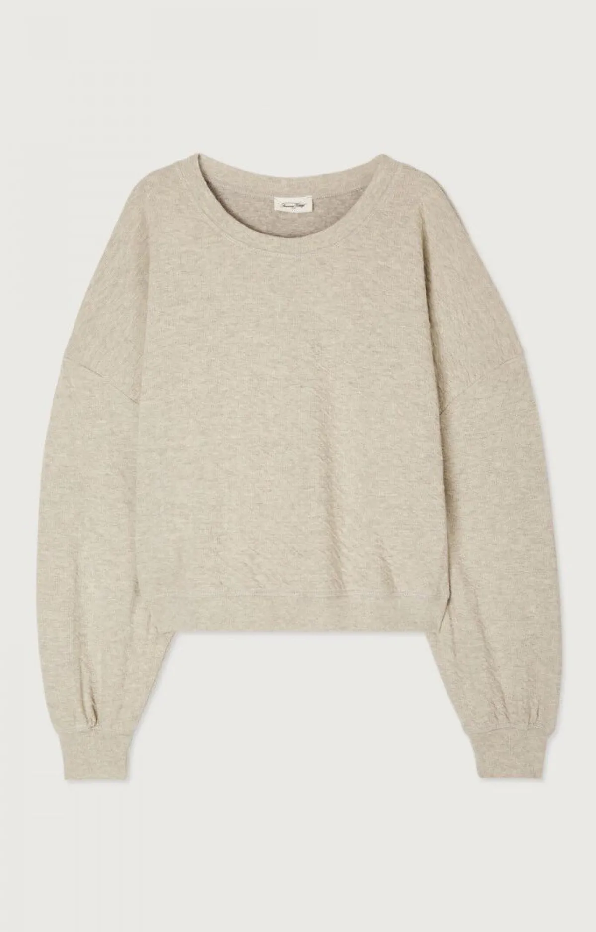 Damen American Vintage |Damensweatshirt Yatcastle Grau Meliert