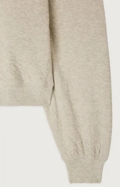 Damen American Vintage |Damensweatshirt Yatcastle Grau Meliert