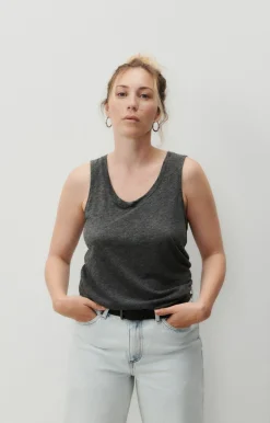 Damen American Vintage |Damentop Jacksonville Anthrazit Meliert