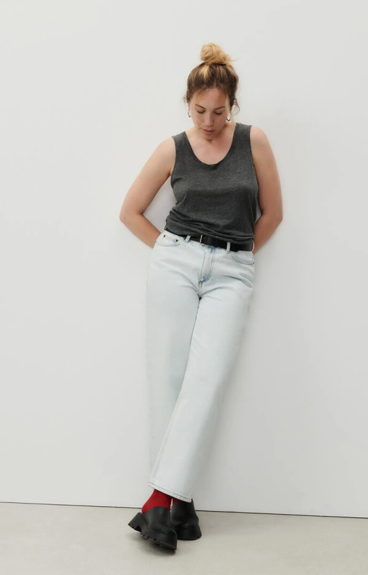 Damen American Vintage |Damentop Jacksonville Anthrazit Meliert