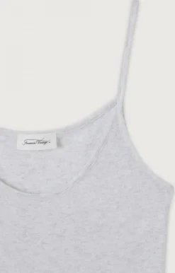 Damen American Vintage |Damentop Massachusetts Grau Meliert