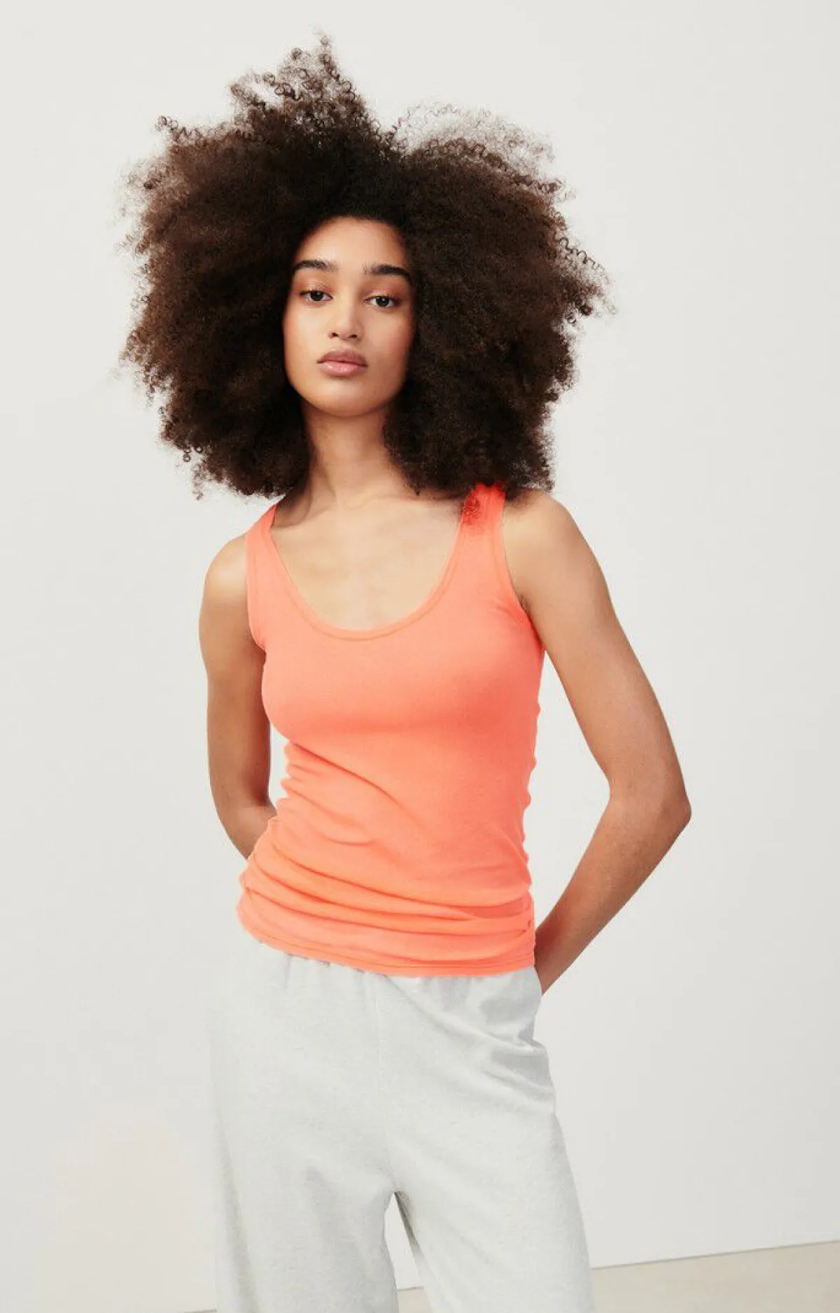 Damen American Vintage |Damentop Massachusetts Leuchtendes Orange