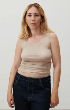 Damen American Vintage |Damentop Massachusetts Creme Meliert