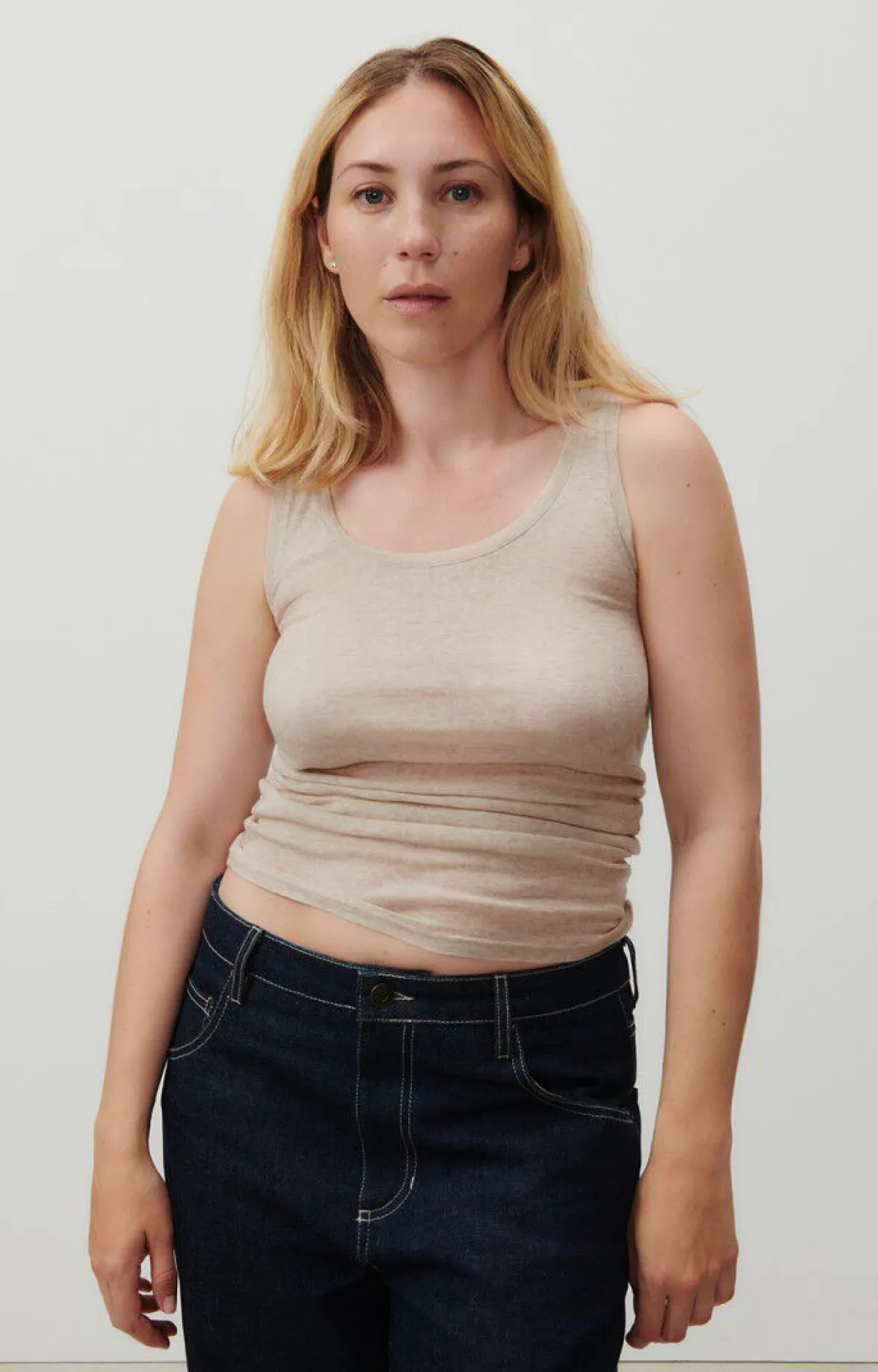 Damen American Vintage |Damentop Massachusetts Creme Meliert