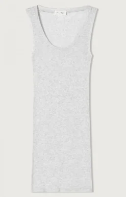 Damen American Vintage |Damentop Massachusetts Grau Meliert