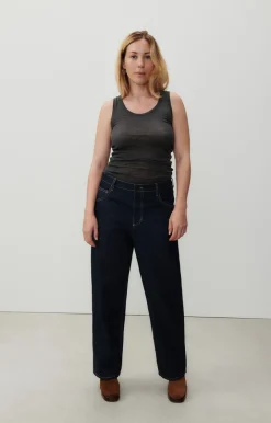 Damen American Vintage |Damentop Massachusetts Anthrazit Meliert