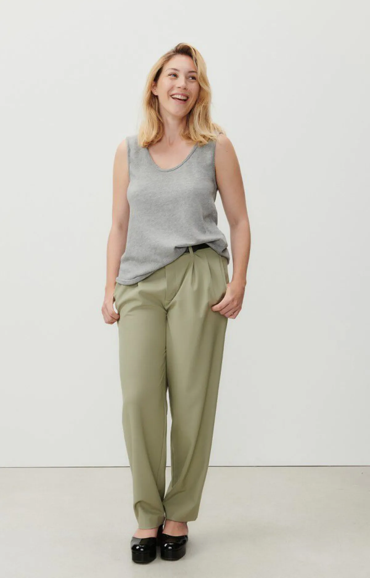 Damen American Vintage |Damentop Sonoma Grau Meliert