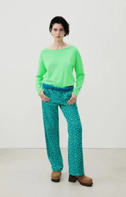 Damen American Vintage |Damen-T-Shirt Aksun Flashing Grun