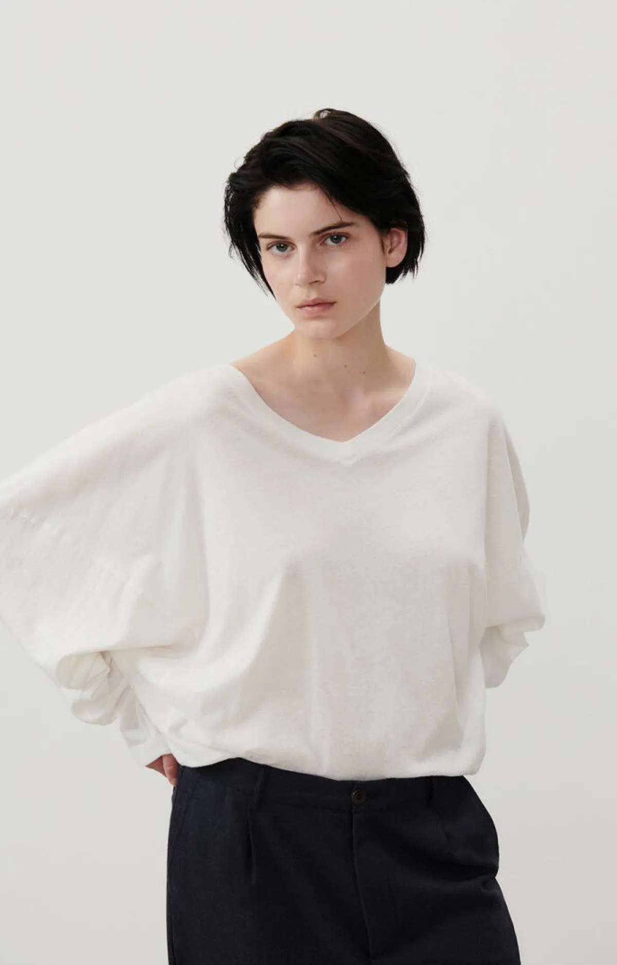 Damen American Vintage |Damen-T-Shirt Aksun Weiss