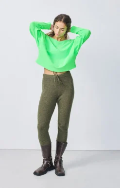 Damen American Vintage |Damen-T-Shirt Aksun Flashing Grun
