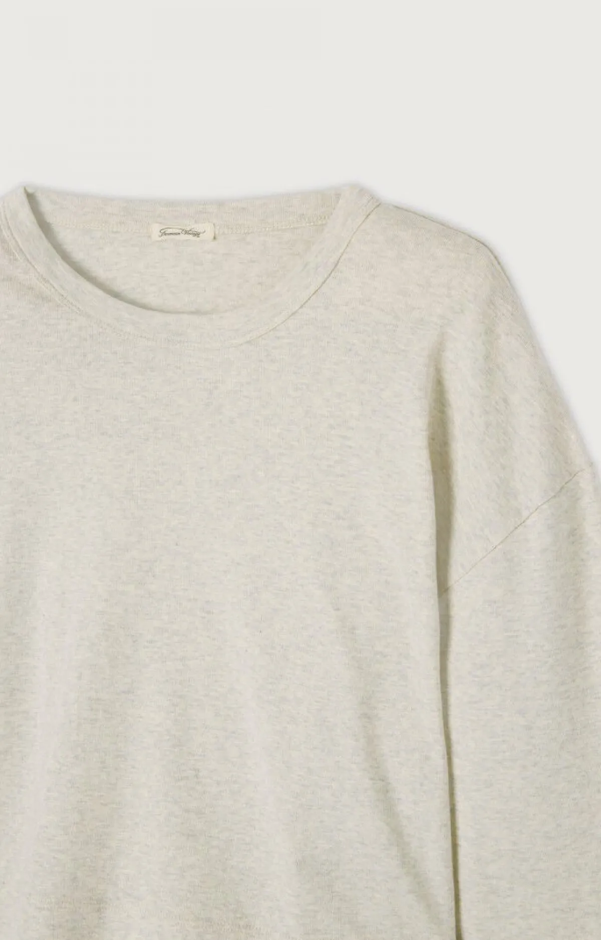 Damen American Vintage |Damen-T-Shirt Bozy Creme Meliert