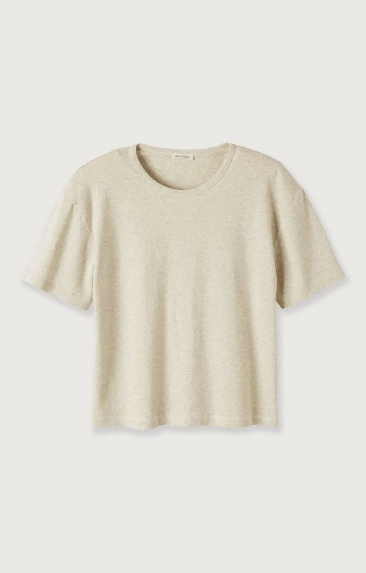 Damen American Vintage |Damen-T-Shirt Bozy Creme Meliert