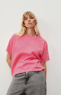 Damen American Vintage |Damen-T-Shirt Fizvalley Neonpink