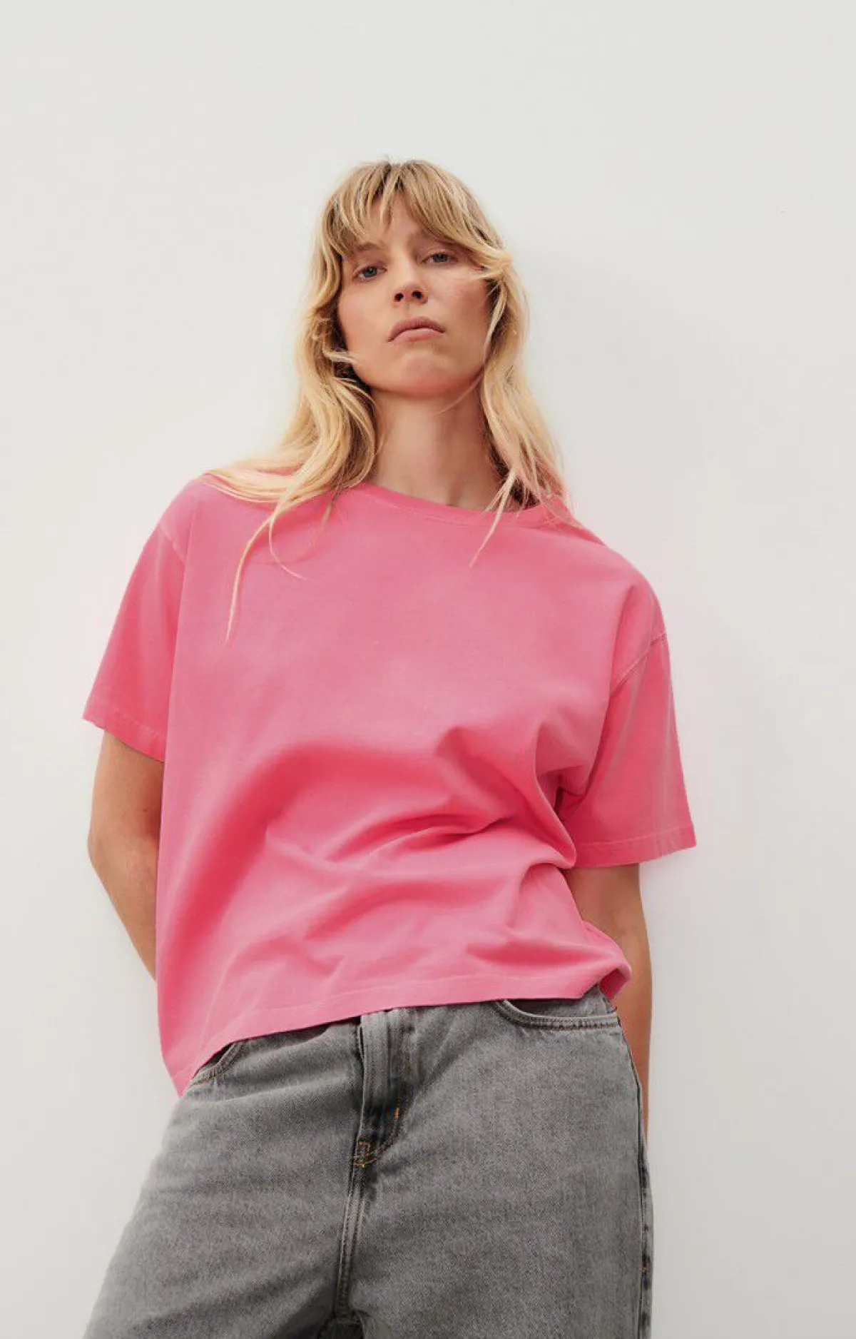 Damen American Vintage |Damen-T-Shirt Fizvalley Neonpink
