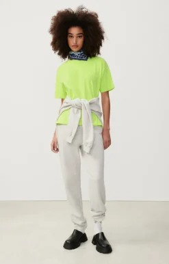 Damen American Vintage |Damen-T-Shirt Fizvalley Neongelb