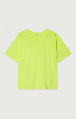 Damen American Vintage |Damen-T-Shirt Fizvalley Neongelb