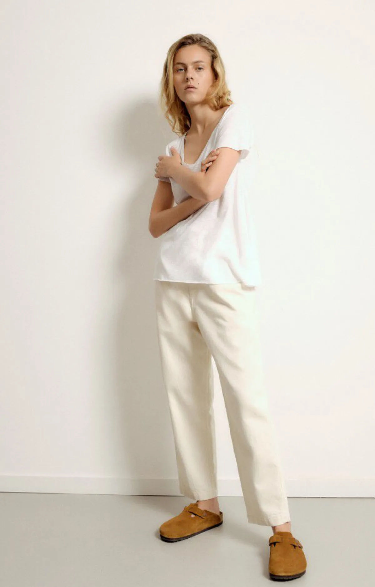 Damen American Vintage |Damen-T-Shirt Jacksonville Weiss
