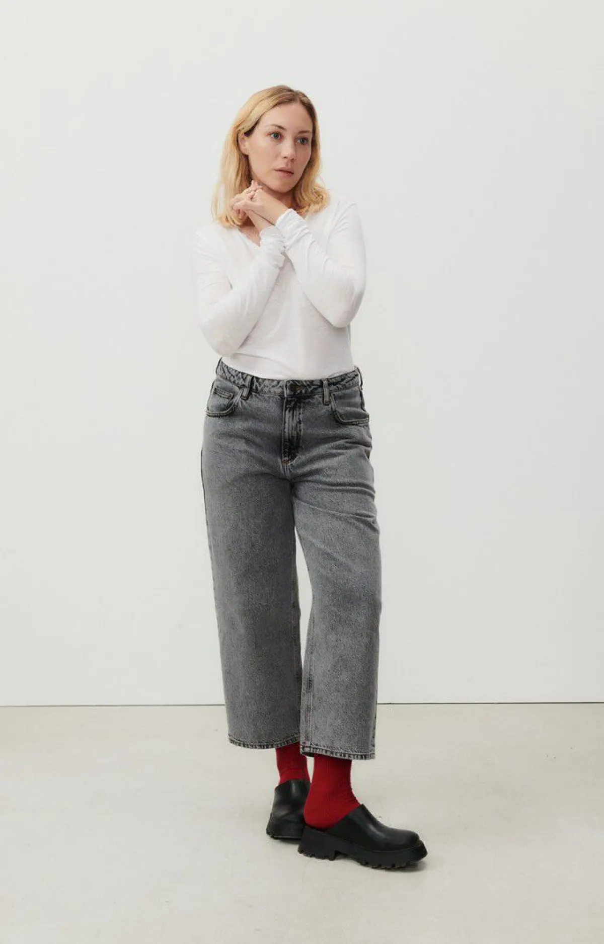 Damen American Vintage |Damen-T-Shirt Jacksonville Weiss