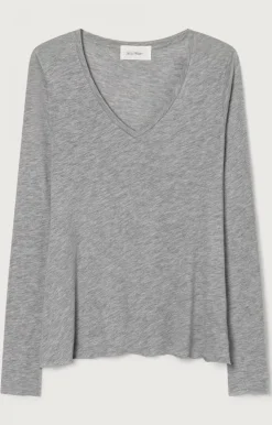 Damen American Vintage |Damen-T-Shirt Jacksonville Grau Meliert