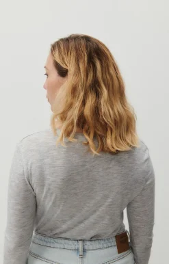 Damen American Vintage |Damen-T-Shirt Jacksonville Vlies Meliert