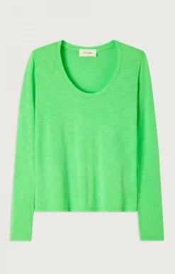 Damen American Vintage |Damen-T-Shirt Jacksonville Flashing Grun