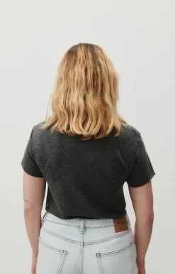 Damen American Vintage |Damen-T-Shirt Jacksonville Anthrazit Meliert