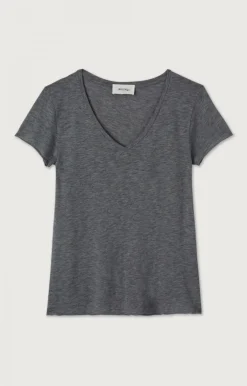 Damen American Vintage |Damen-T-Shirt Jacksonville Anthrazit Meliert