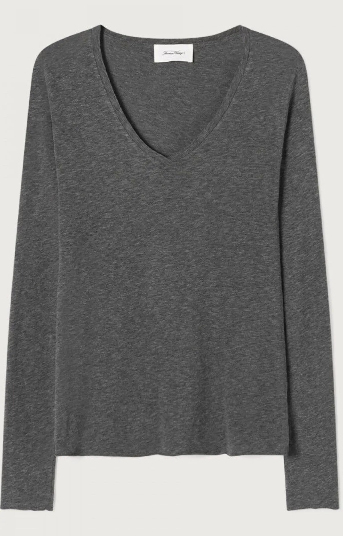 Damen American Vintage |Damen-T-Shirt Jacksonville Anthrazit Meliert