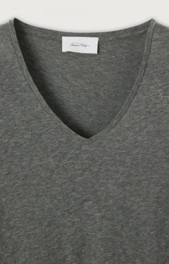 Damen American Vintage |Damen-T-Shirt Jacksonville Anthrazit Meliert