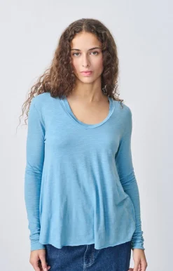 Damen American Vintage |Damen-T-Shirt Jacksonville Blaulich Vintage