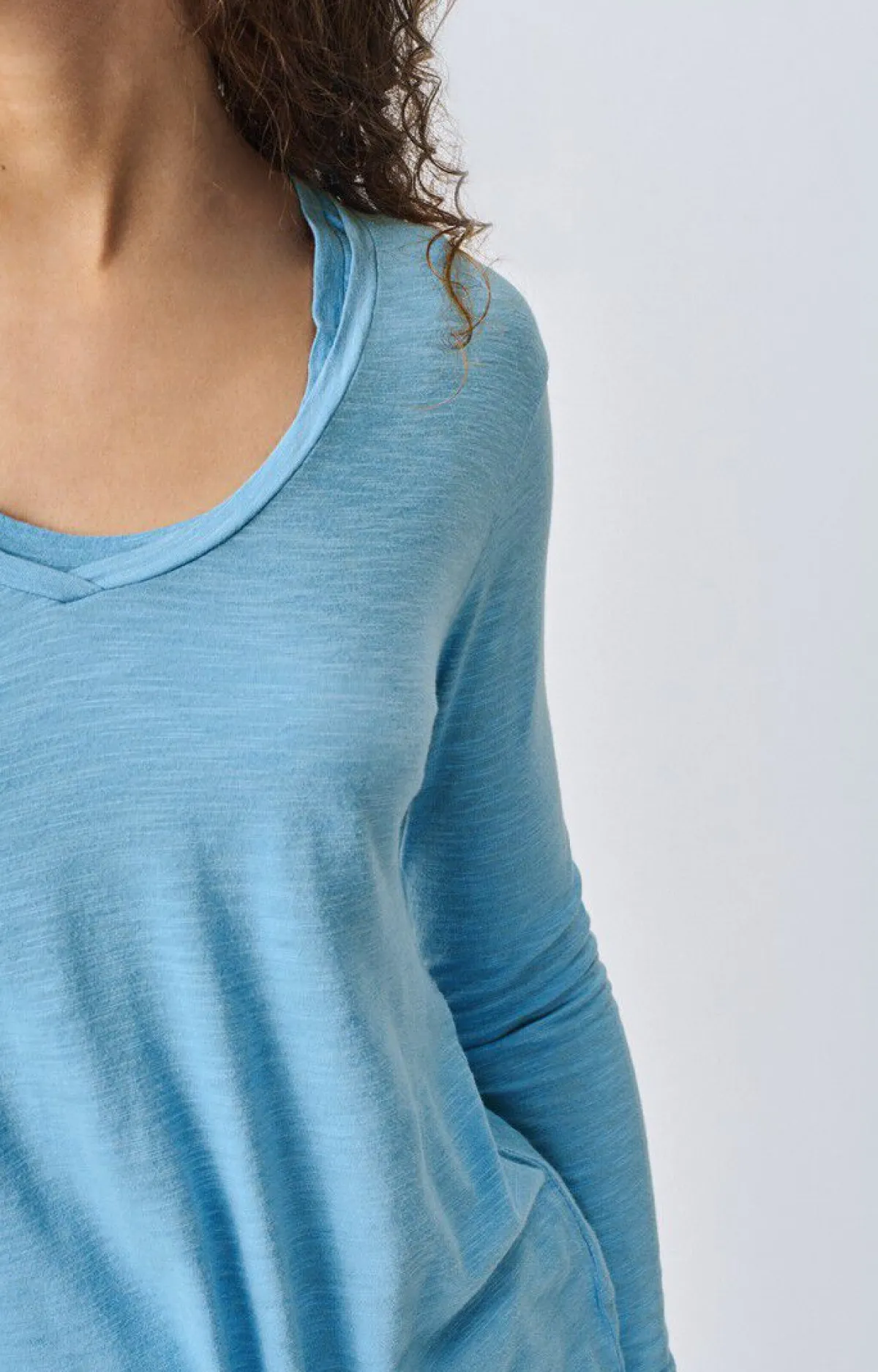 Damen American Vintage |Damen-T-Shirt Jacksonville Blaulich Vintage