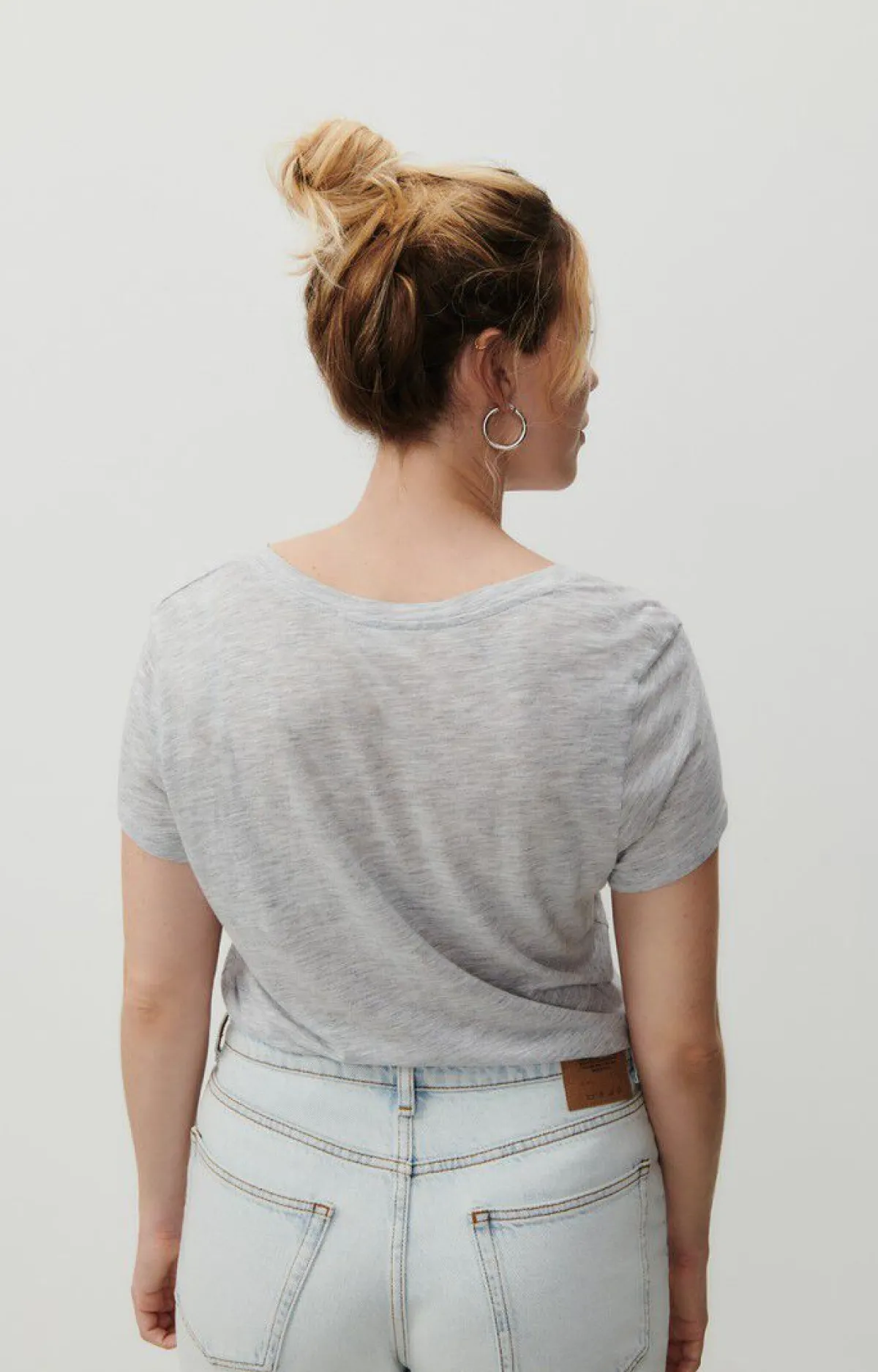 Damen American Vintage |Damen-T-Shirt Jacksonville Vlies Meliert
