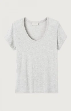 Damen American Vintage |Damen-T-Shirt Jacksonville Vlies Meliert