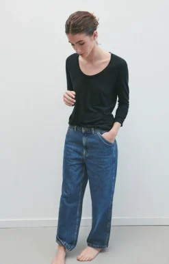 Damen American Vintage |Damen-T-Shirt Jacksonville Navy