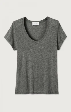 Damen American Vintage |Damen-T-Shirt Jacksonville Anthrazit Meliert
