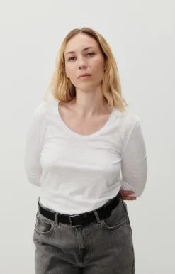 Damen American Vintage |Damen-T-Shirt Jacksonville Weiss