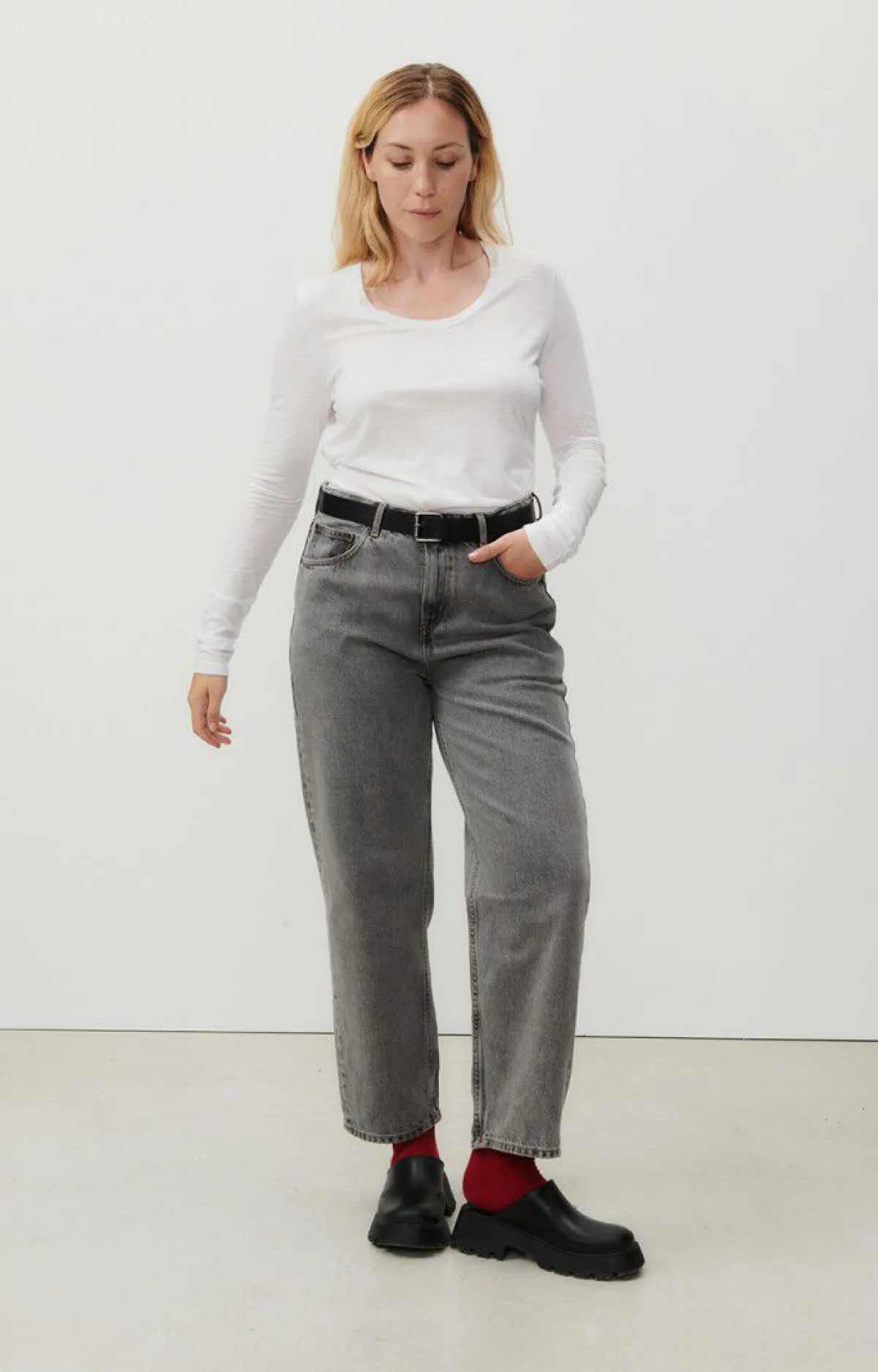 Damen American Vintage |Damen-T-Shirt Jacksonville Weiss