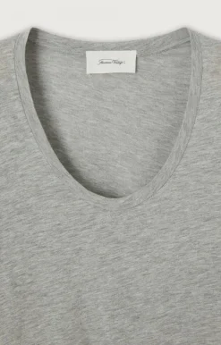 Damen American Vintage |Damen-T-Shirt Jacksonville Grau Meliert
