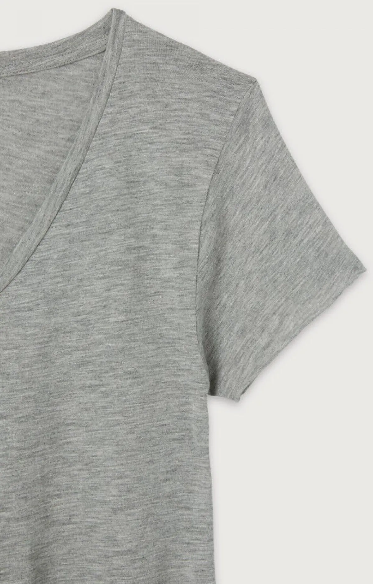 Damen American Vintage |Damen-T-Shirt Jacksonville Grau Meliert