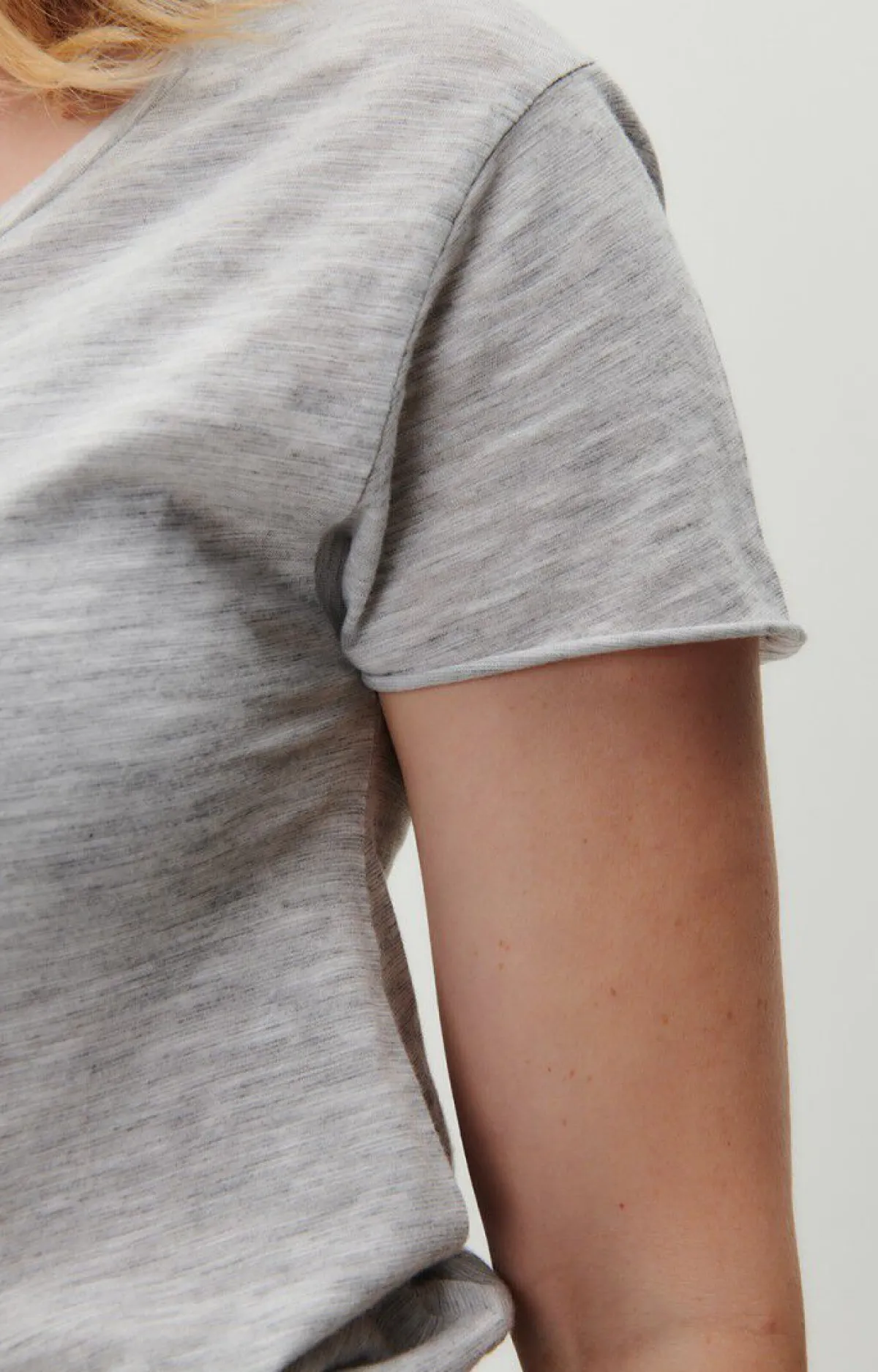 Damen American Vintage |Damen-T-Shirt Jacksonville Vlies Meliert