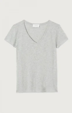 Damen American Vintage |Damen-T-Shirt Jacksonville Vlies Meliert