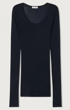 Damen American Vintage |Damen-T-Shirt Massachusetts Navy