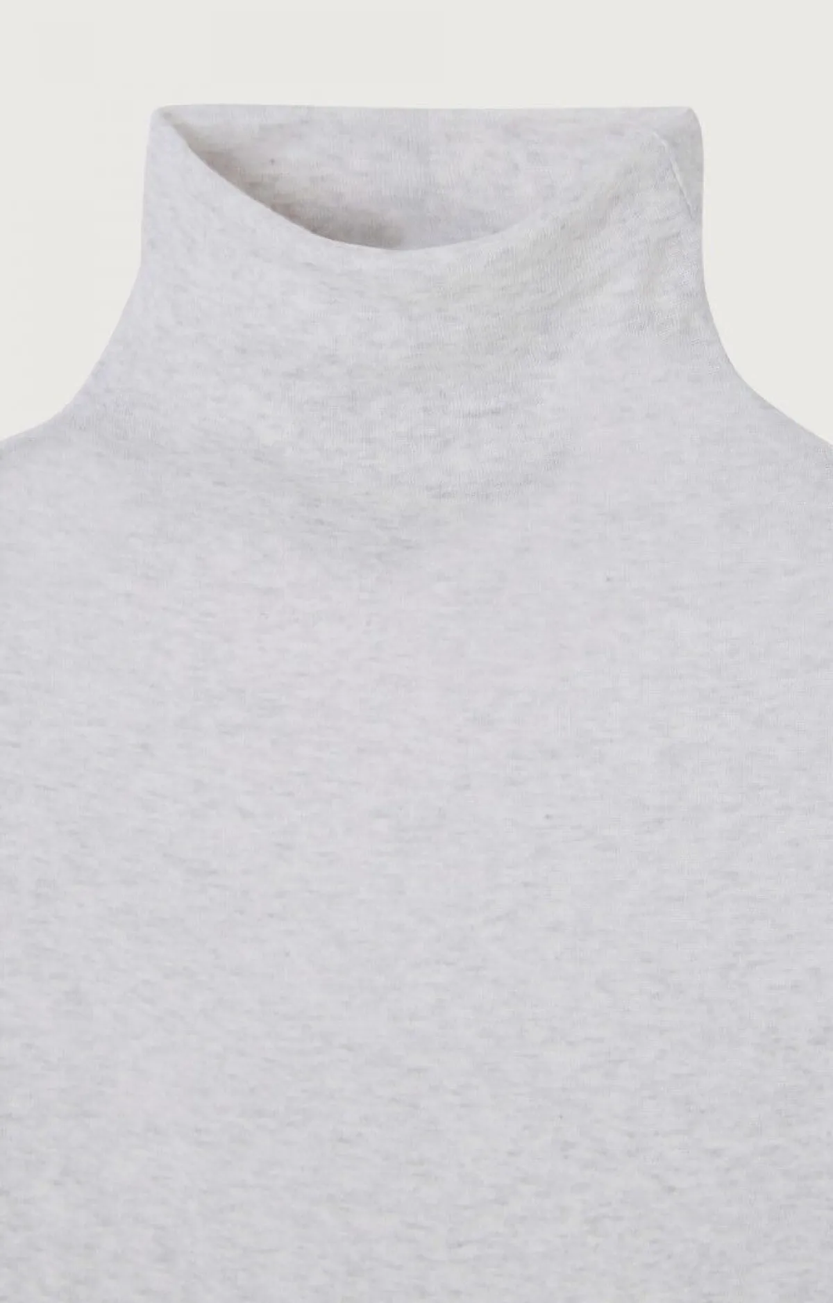 Damen American Vintage |Damen-T-Shirt Massachusetts Grau Meliert