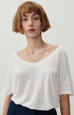 Damen American Vintage |Damen-T-Shirt Pobsbury Weiss