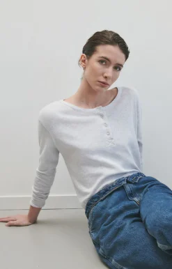 Damen American Vintage |Damen-T-Shirt Sonoma Arktis Meliert