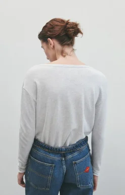 Damen American Vintage |Damen-T-Shirt Sonoma Arktis Meliert