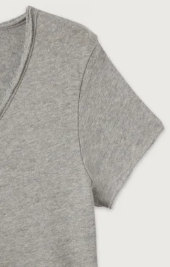 Damen American Vintage |Damen-T-Shirt Sonoma Grau Meliert