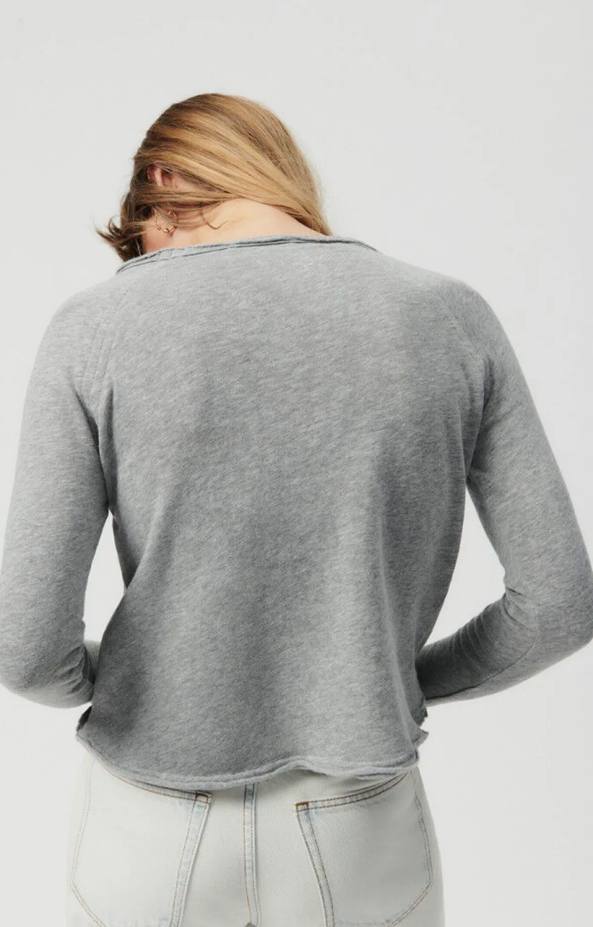 Damen American Vintage |Damen-T-Shirt Sonoma Grau Meliert