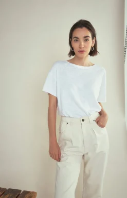 Damen American Vintage |Damen-T-Shirt Sonoma Weiss