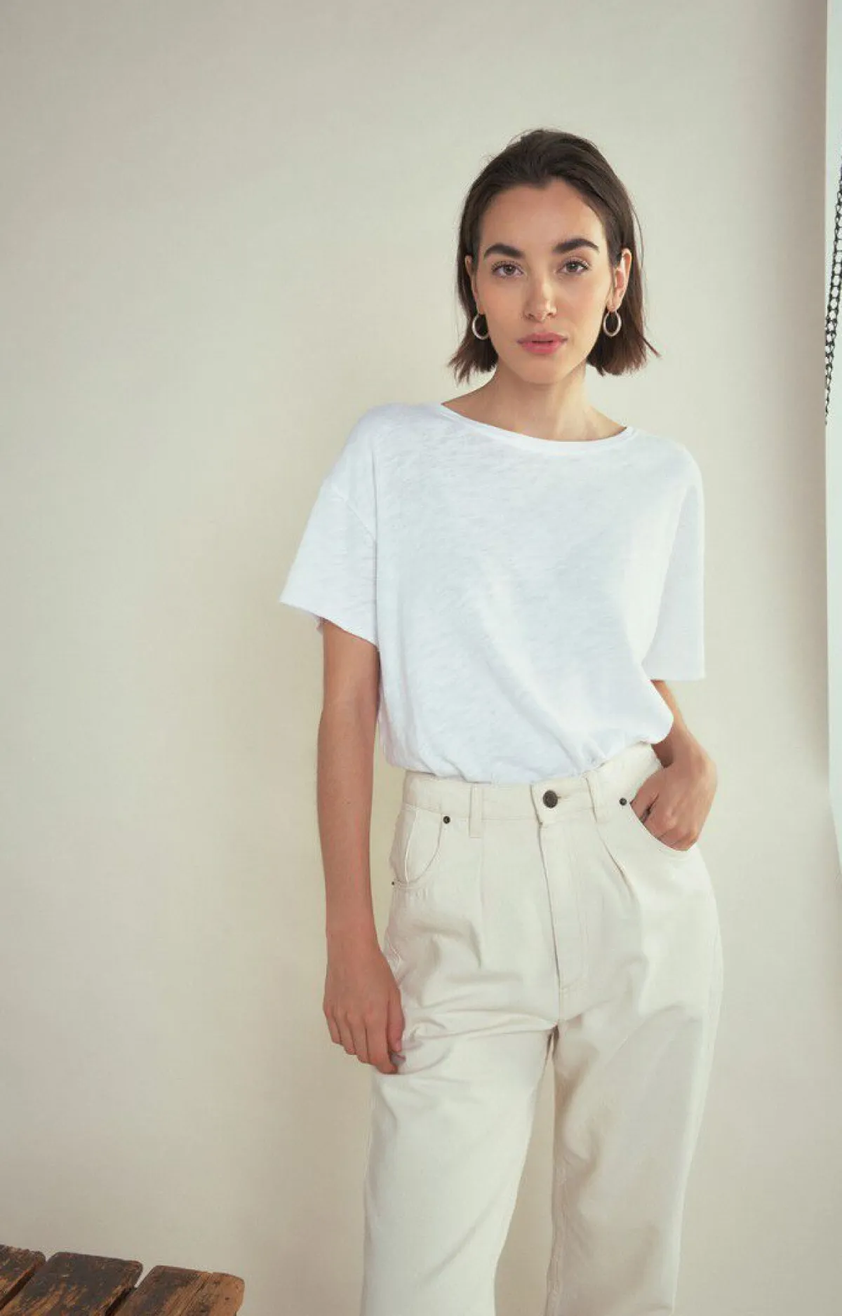 Damen American Vintage |Damen-T-Shirt Sonoma Weiss